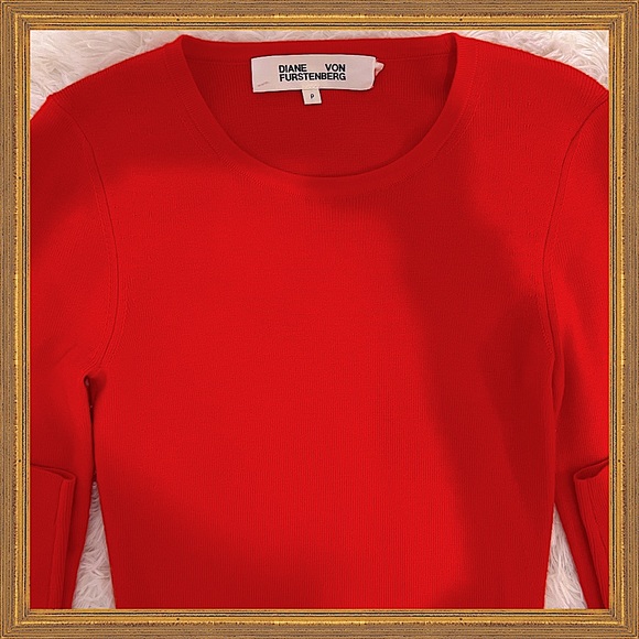 DVF Wool Sweater w/Cut-Out Back Design  (EUC) - Picture 7 of 9